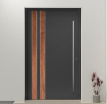 Load image into Gallery viewer, Aluminum/ Wood Hinged Door
