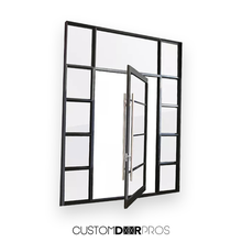 Load image into Gallery viewer, Single Pivot French Door with 10" Sidelights