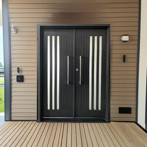 Alta double doors with slim frosted glass