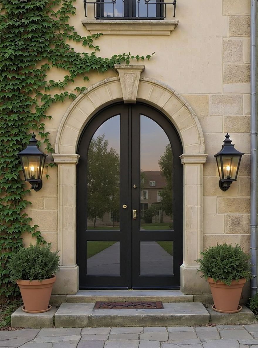 Iron French doors 2 panel