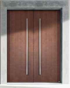 Double Iron Doors with Horizontal Lines