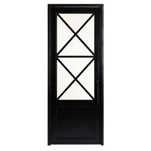 Artemis Single Iron Door with Regency Style and Glass, Perfect for Residential and Commercial Use