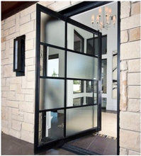 Load image into Gallery viewer, Modern Multi Pane Glass Pivot Door
