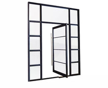 Load image into Gallery viewer, Single Pivot French Door with 10&quot; Sidelights
