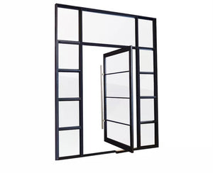 Single Pivot French Door with 10" Sidelights